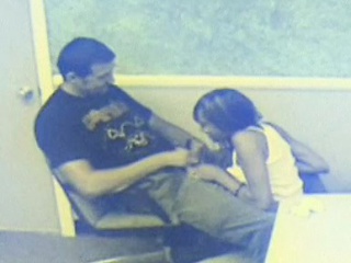 Naughty babe gets caught delivering a great blowjob by a hidden camera