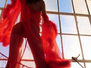 Perfect ass Redhead teen posed naked
